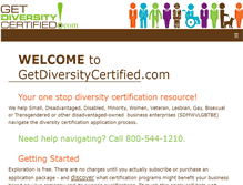 Tablet Screenshot of getdiversitycertified.com